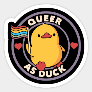 Queer as Duck Pride by Tobe Fonseca Sticker